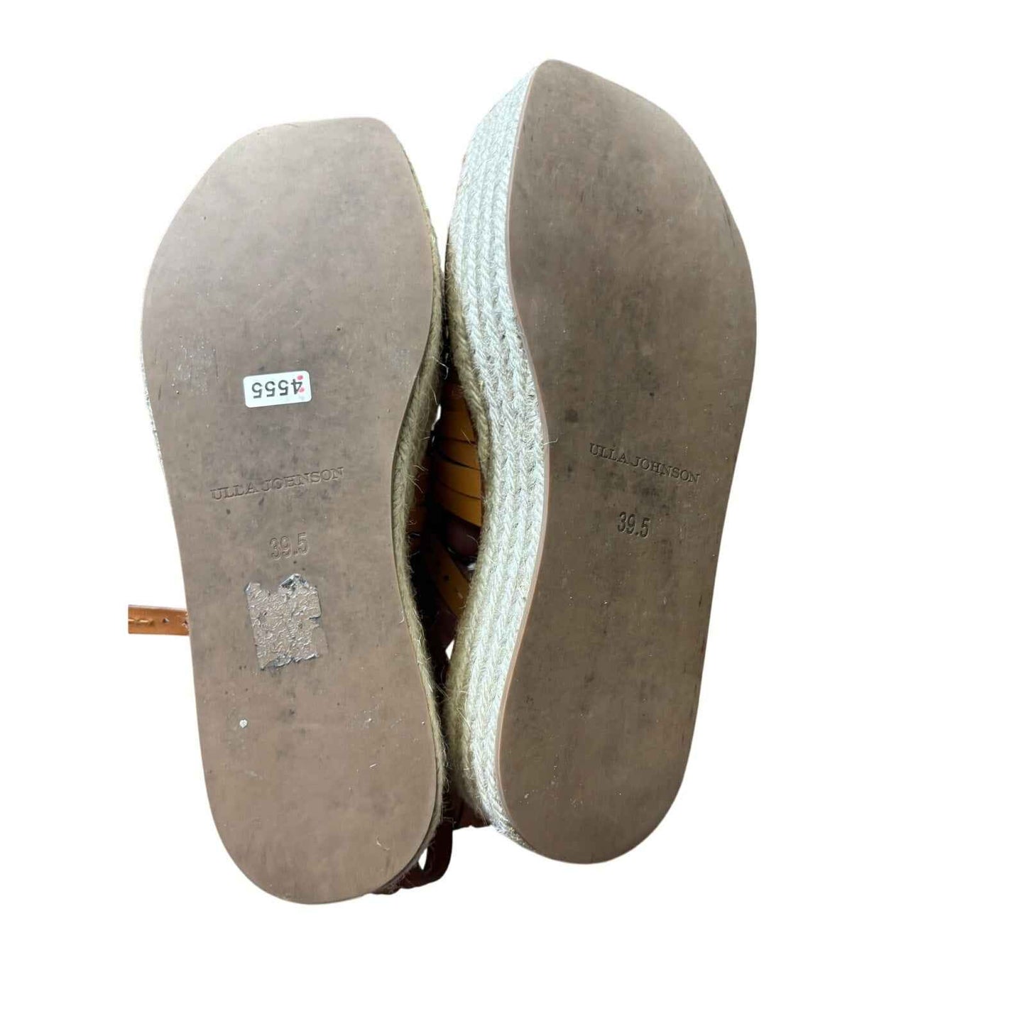 Ulla Johnson Valencia Twisted Contrast Leather Platform Espadrille Sandal sz 10