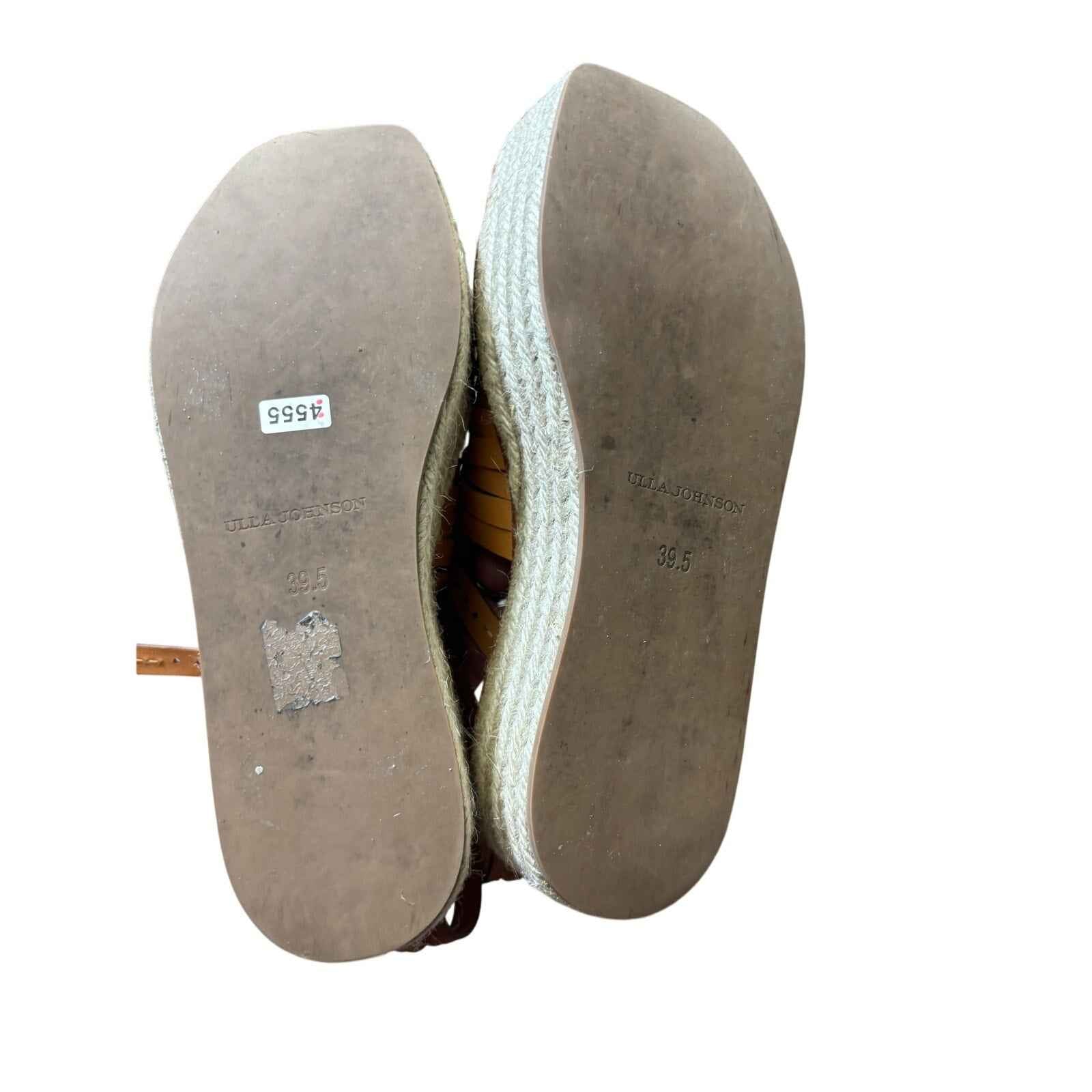 Ulla Johnson Valencia Twisted Contrast Leather Platform Espadrille Sandal sz 10