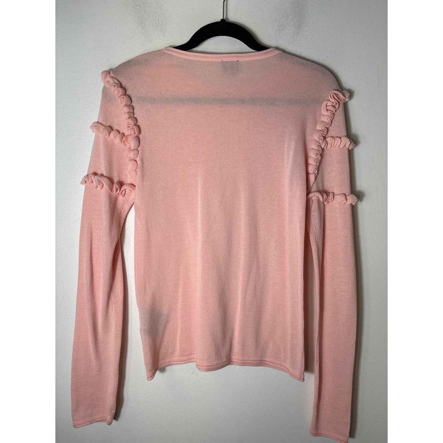 Love Token Pink Ruffled Pullover Sweater Sz S