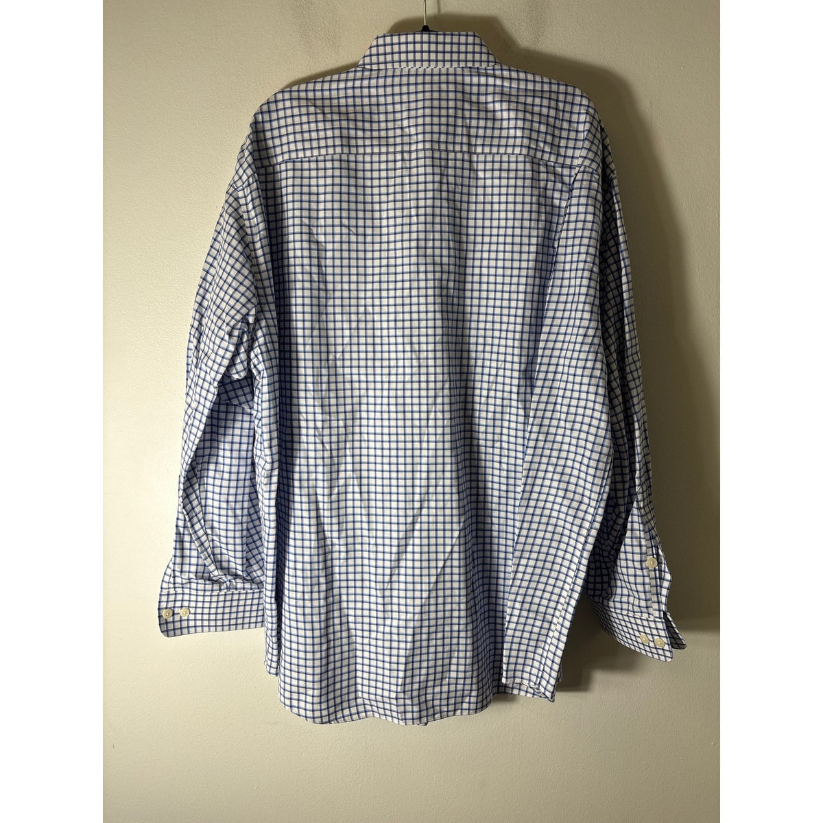 Mens Orvis Blue and White Windowpane XXL