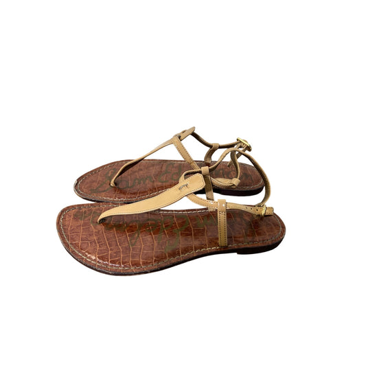 Sam Edelman Tan Thong Flat Sandal Sz 6
