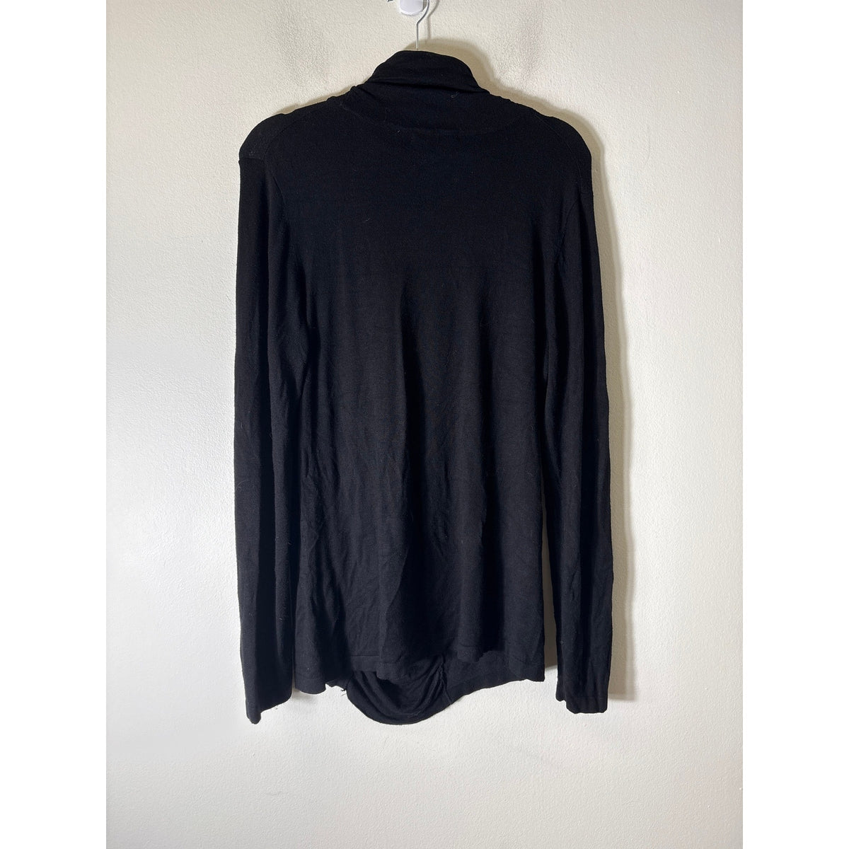OST Black Front Gathered Turtleneck Sweater Sz L