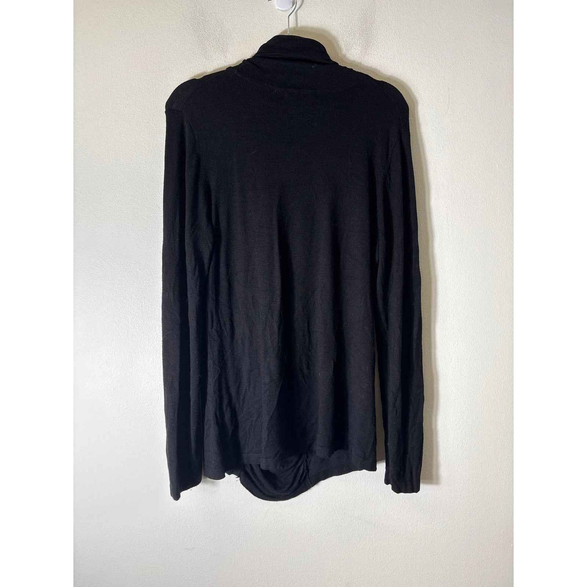 OST Black Front Gathered Turtleneck Sweater Sz L