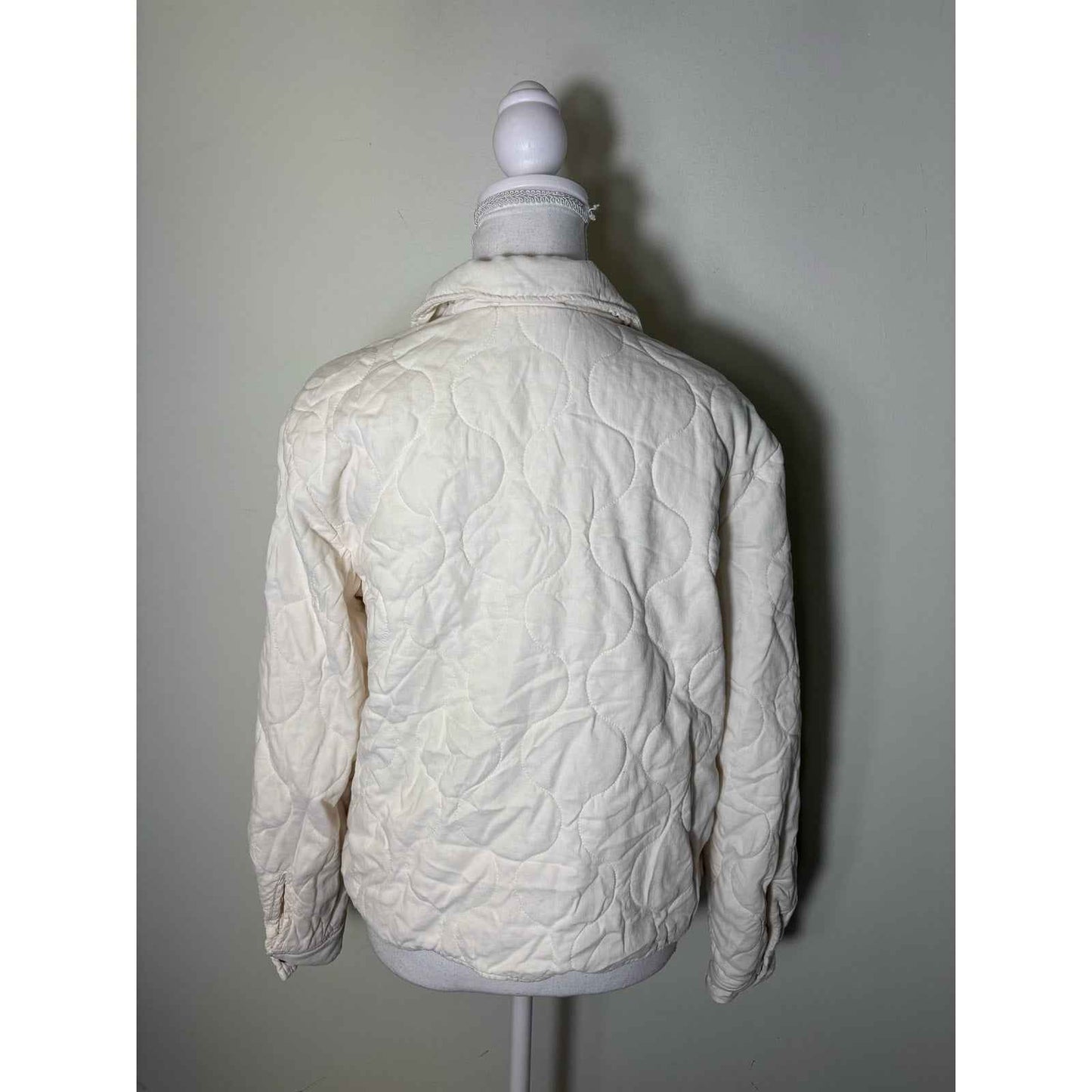Bella Dahl White Quilted Jacket Sz M