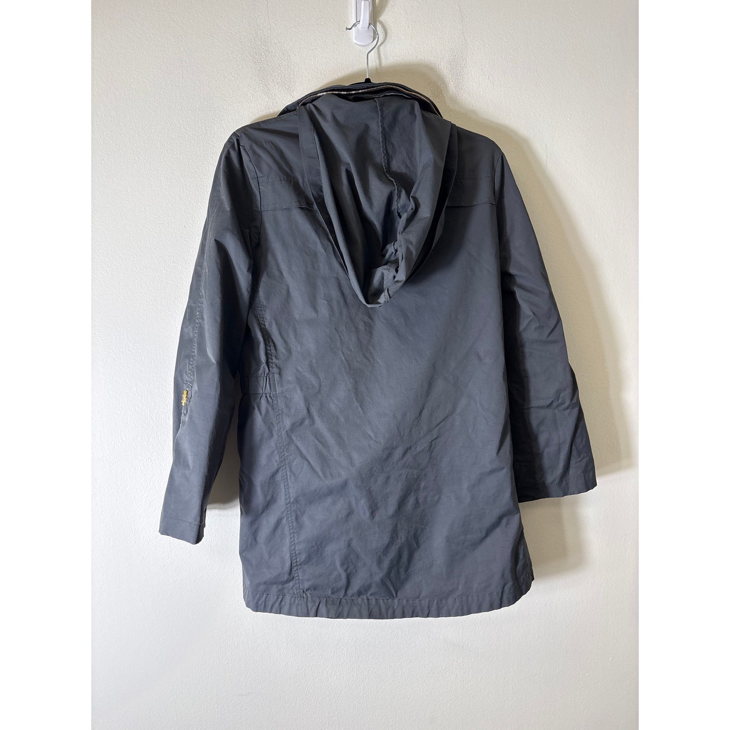 CM Ciao Milano Charcoal Grey Long Sleeve Hooded Rain Jacket Sz S