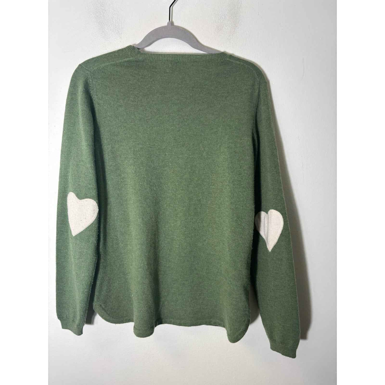 Double R Brand Green Long Sleeve Heart Sweater