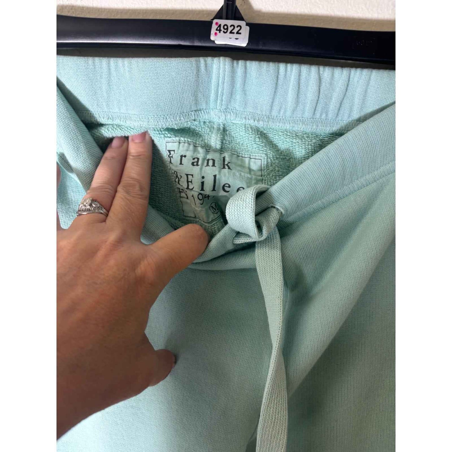 Frank & Eileen Teal Cropped Sweat Pants Sz M