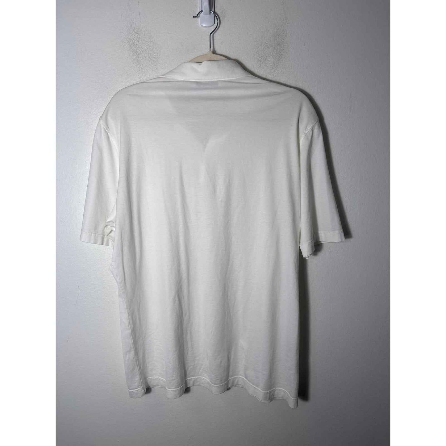 Men's Filippo De Laurentis White Soft Tee Polo sz 52 (large)