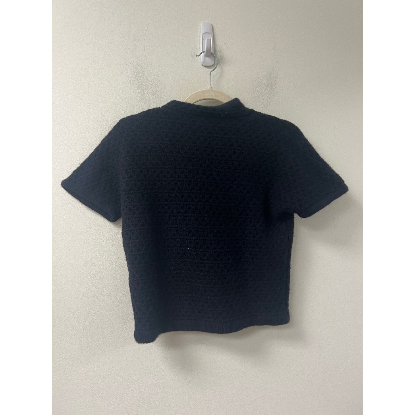Allude Navy and Black Short Sleeve Cardigan Sz M