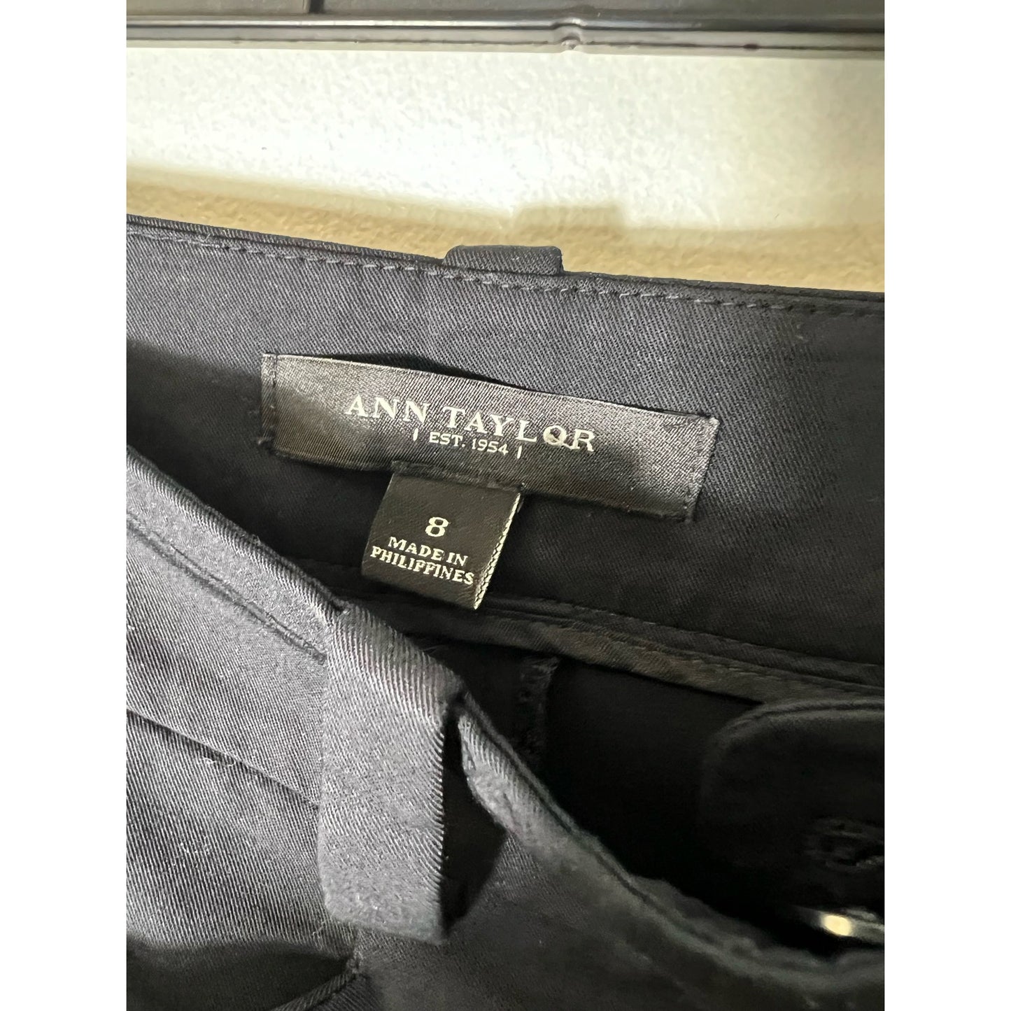 Ann Taylor Strait Leg Black Dress Pants Sz 8