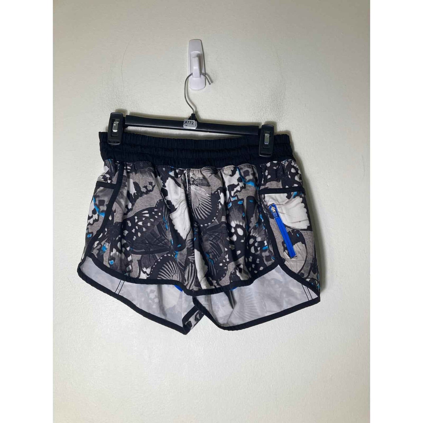 Lululemon Black Blue Gray Short Athletic Shorts Sz 8