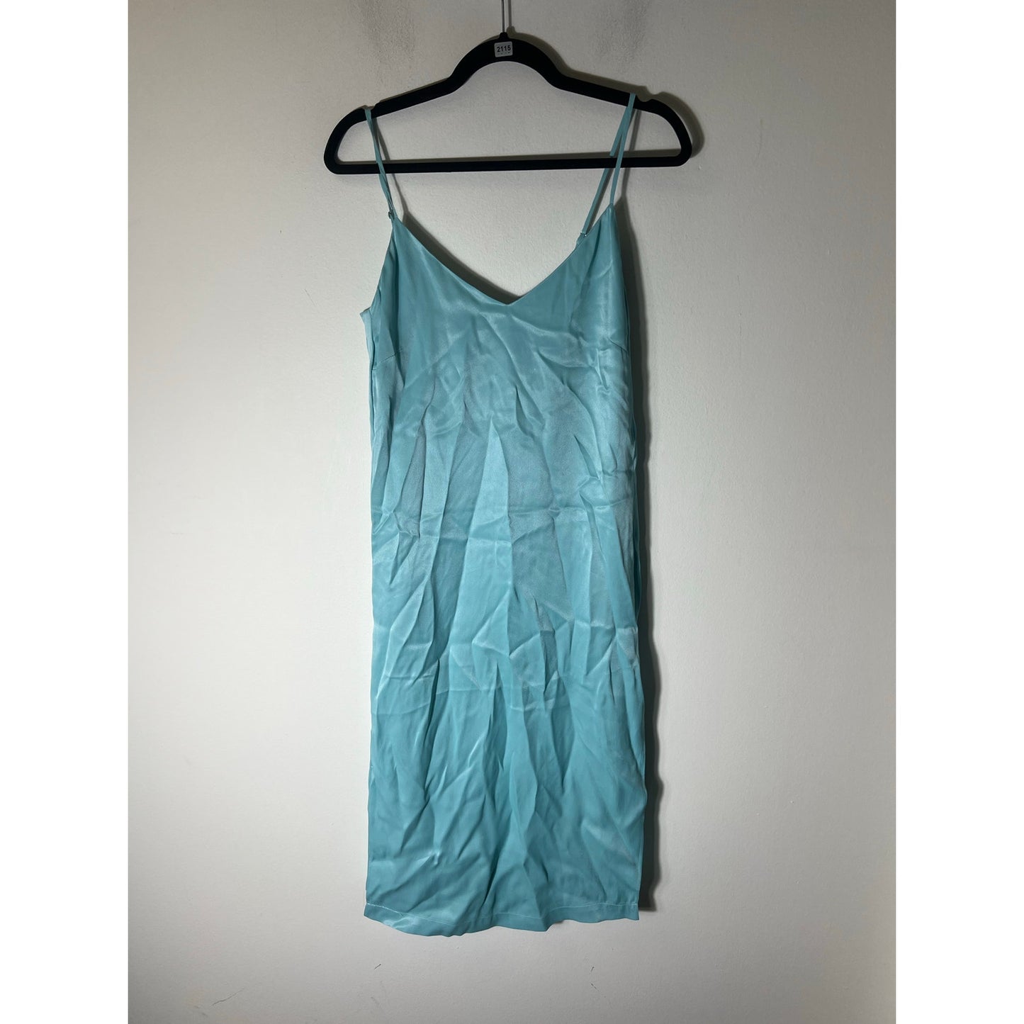 Fab'rik Light Blue Spaghetti Strap Slip Dress Sz S