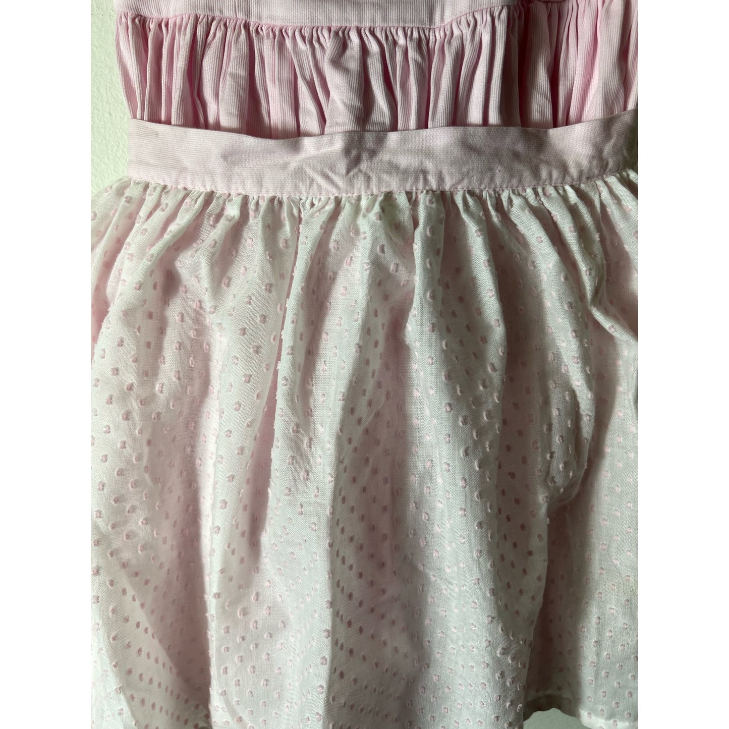 Pears and Bears Girls Pink Apron Dress Sz 5