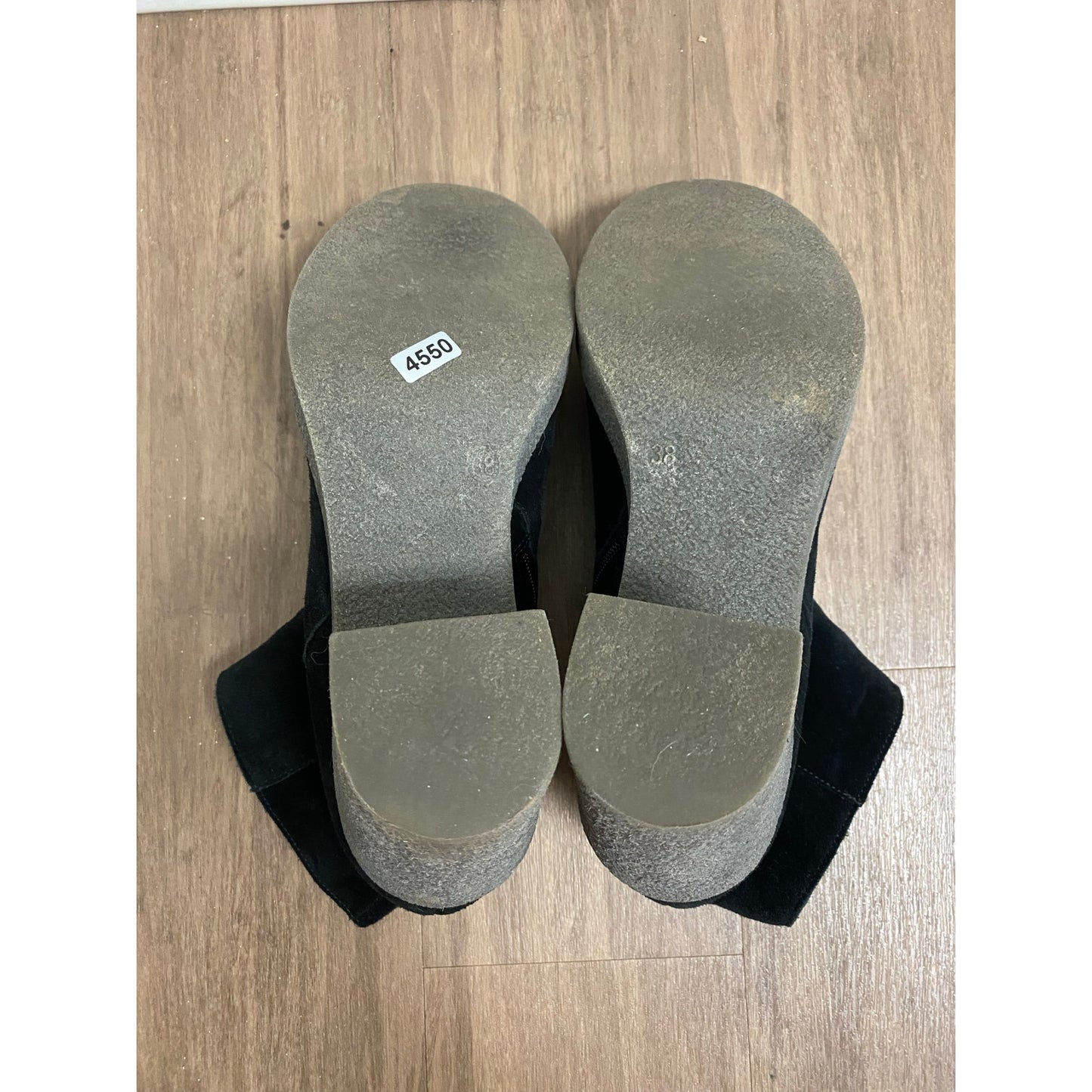 Black Velvet  Zip Up Booties size 38