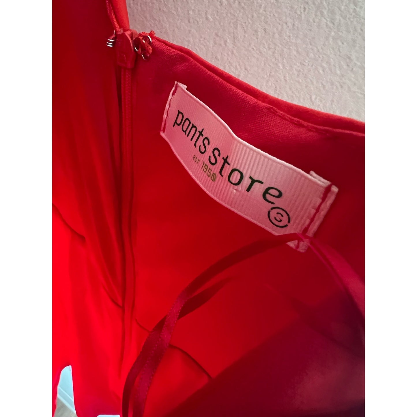 NWT The Pants Store Red one shoulder knee length dress Sz S