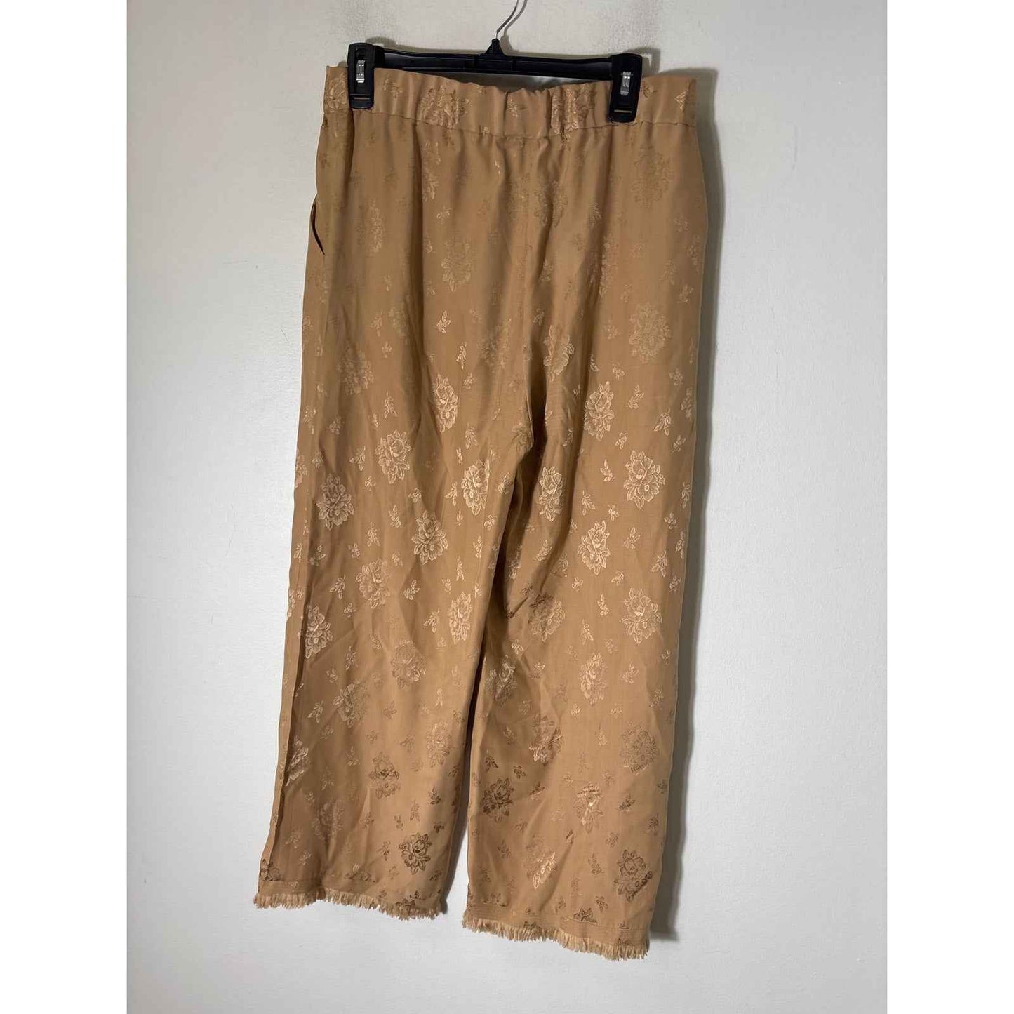 3.1 Phillip Limm Tan Pull On Wide Leg Silk Pants Sz 6