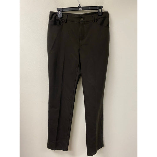 Peace of Cloth Dark Brown Straight Leg Pants Sz 8