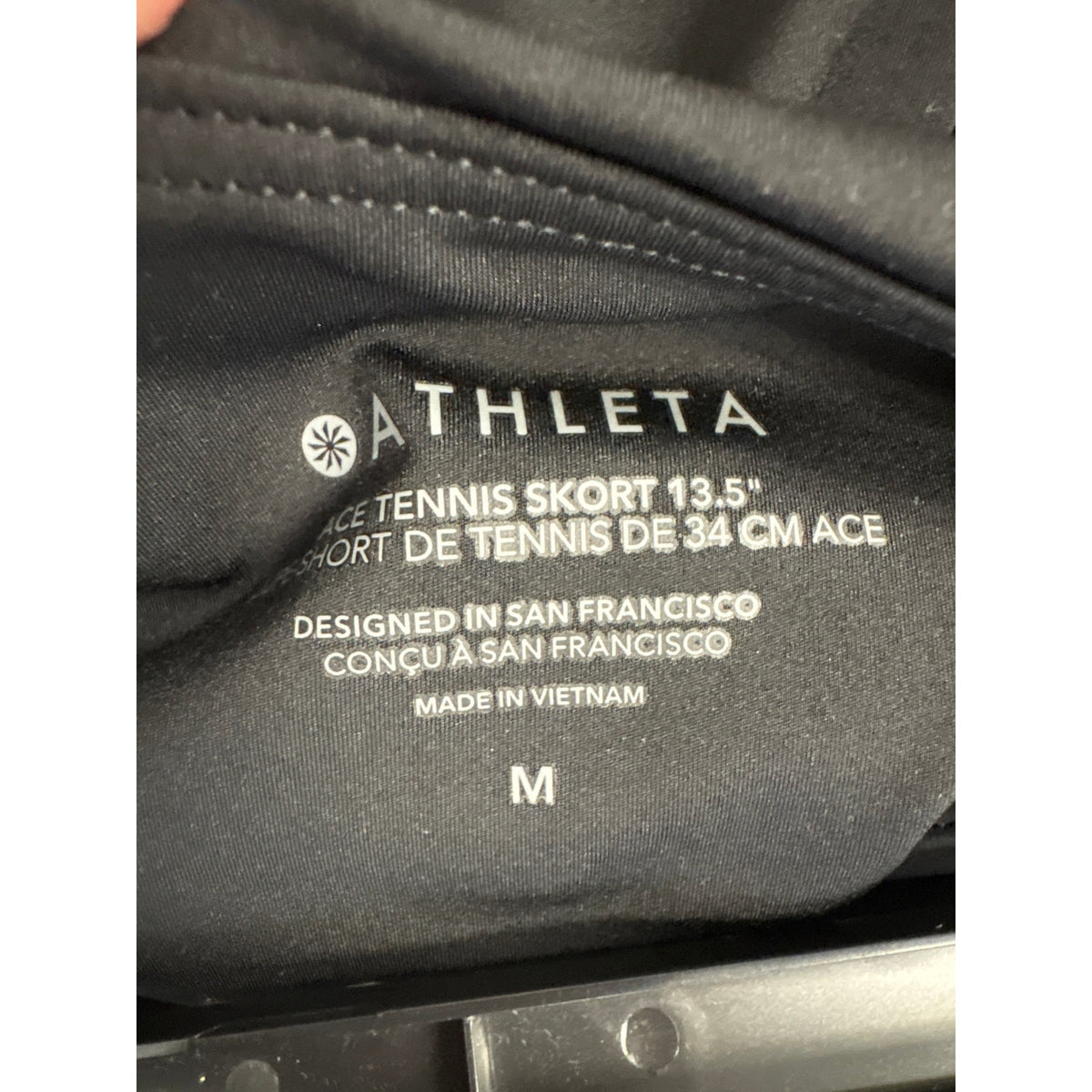 Athleta Black Ace Tennis Skirt Sz M