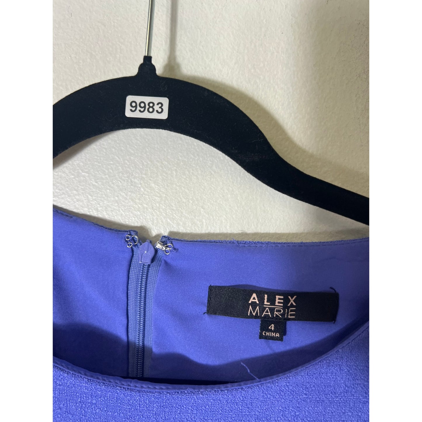 Alex Marie Purple Cap Sleeve A Line Dress Sz 4