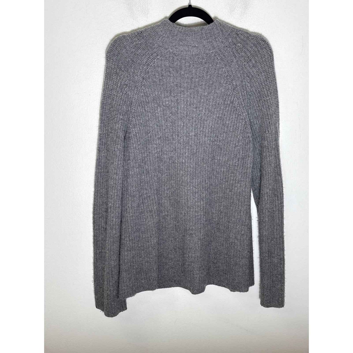 360CASHMERE Gray Long Sleeve Knit Cashmere Sweater Sz M