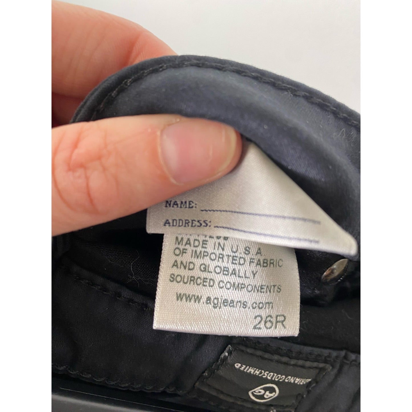 Adriano Goldschmied Black Ankle Jegging size 26R