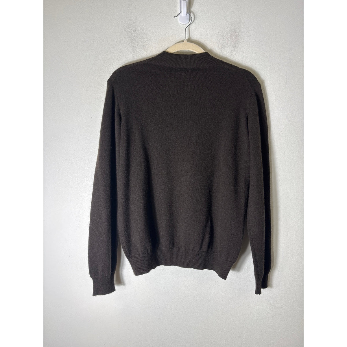 Belford Chocolate Brown Mock Neck Sweater Sz L