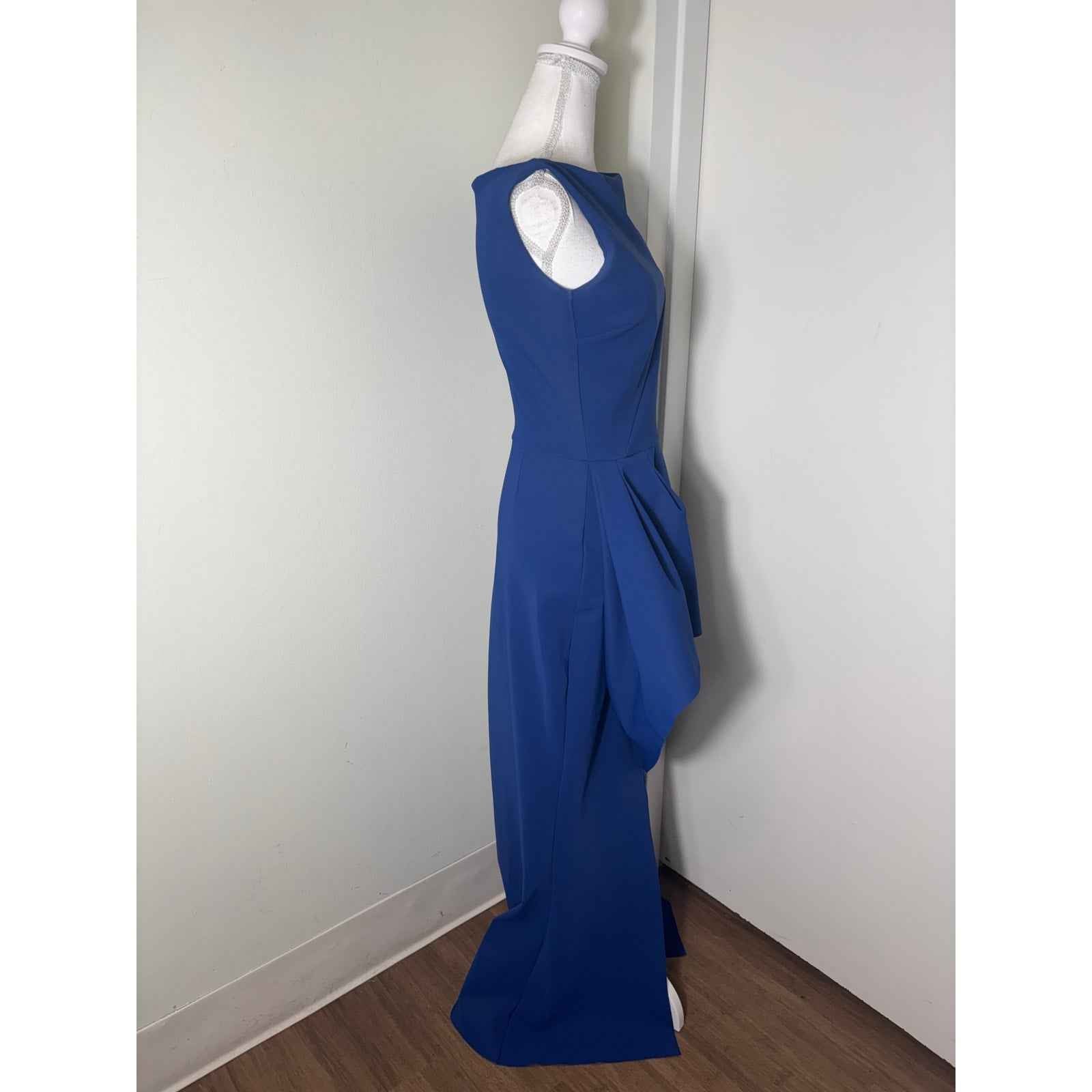 Chiara Boni La Petite Robe Blue Sleeveless Floor Length  Gown Sz 42