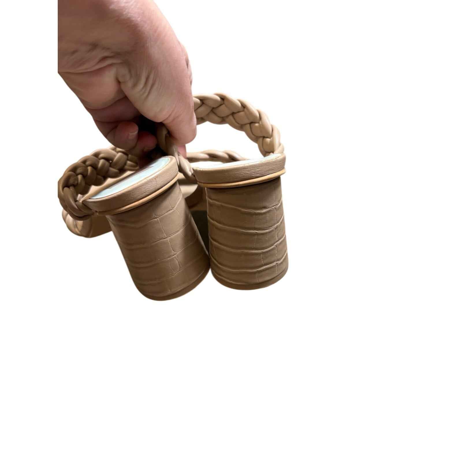 dolce Vita Nude Braided Strappy Sandals Sz 7