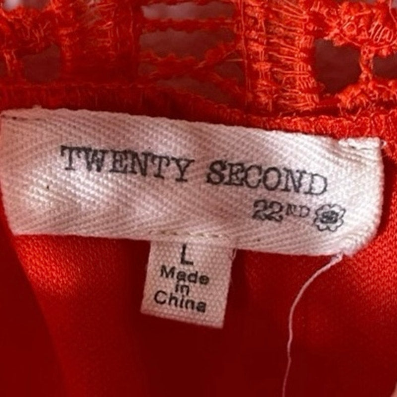 Twenty Second Orange Knee Length Dress Sz L