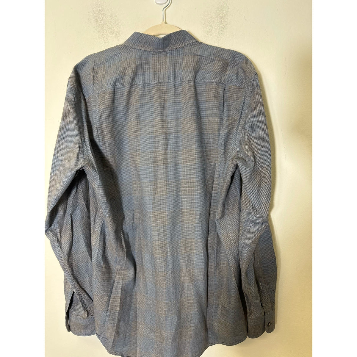 Men's Ermenegildo Zegna Bluish Gray Soft Cotton Button Down Shirt Sz L