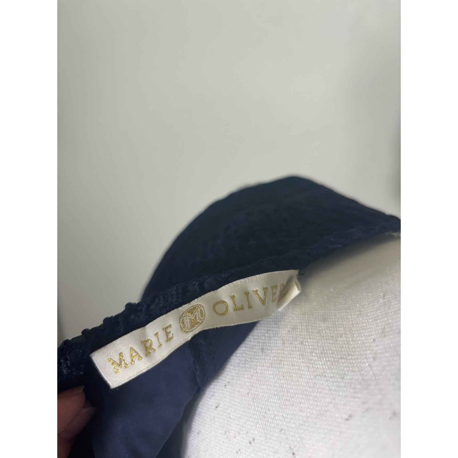 Marie Oliver Navy Net Overlay Fitted Dress Sz 2