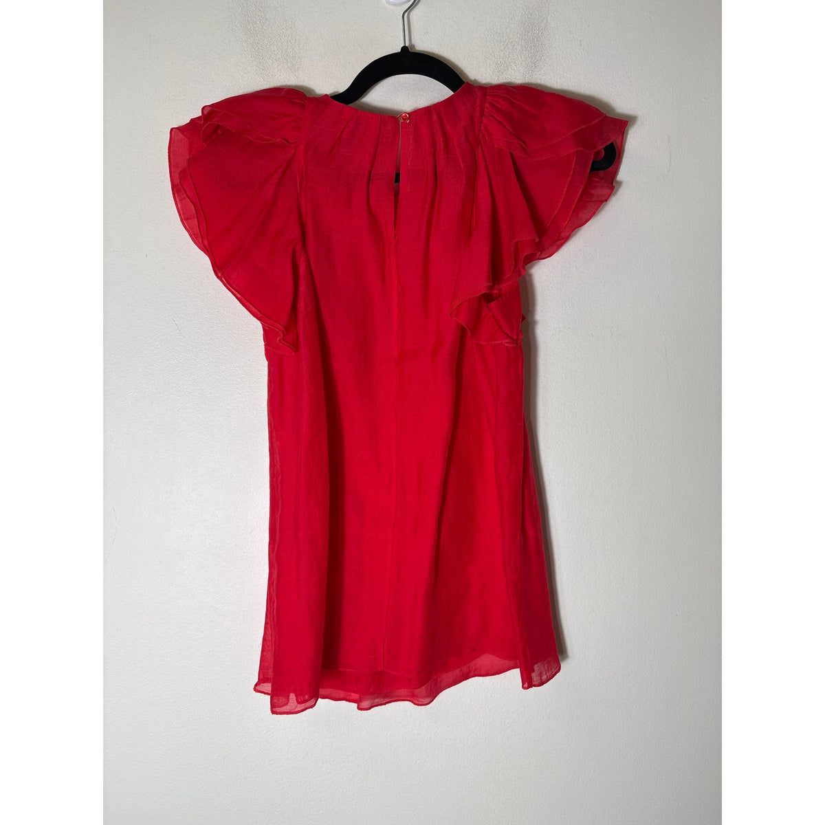 BCBG Maxazria Red Layered Flutter Sleeve XS