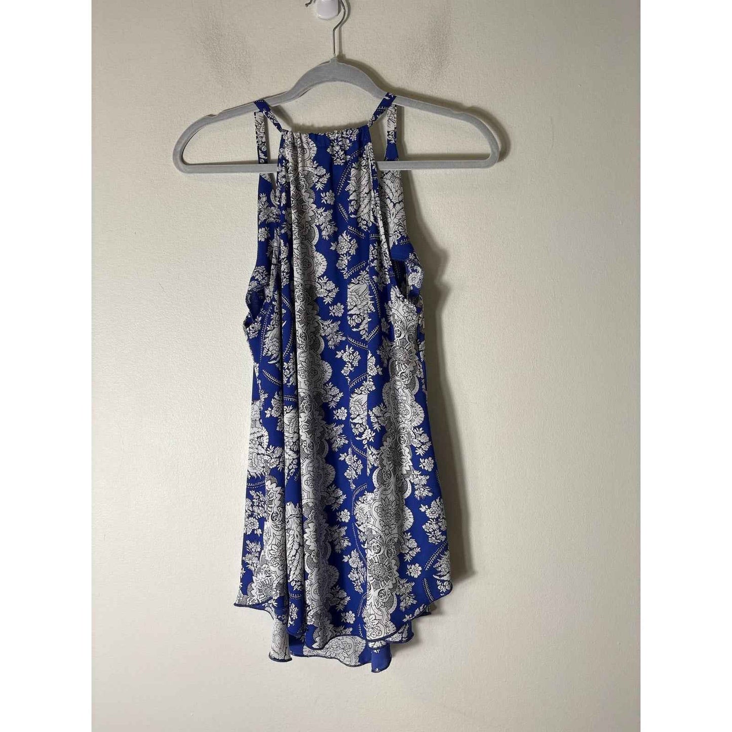 Tyche Blue and White Tank Sz L