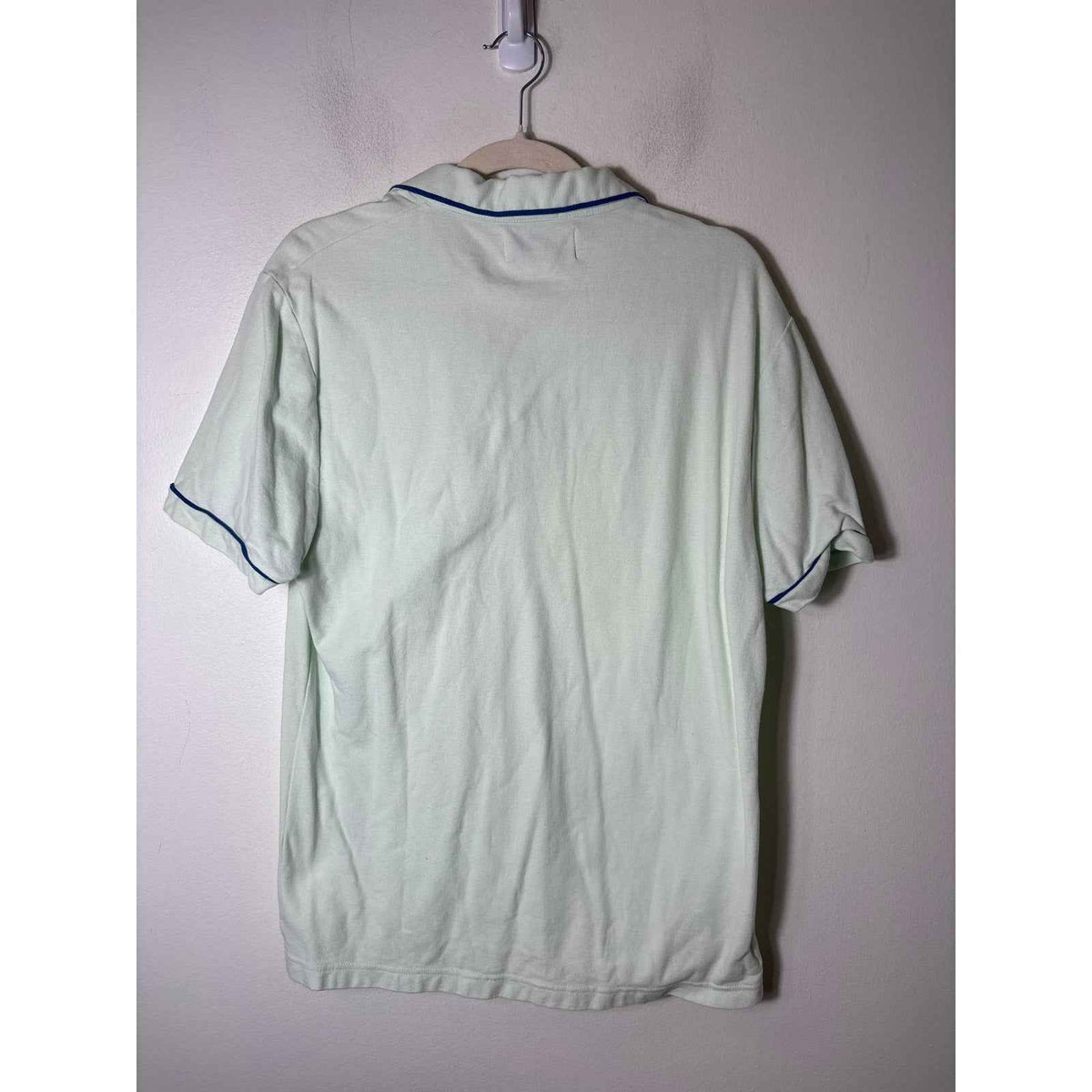 Mens Penguin Heritage Slim Fit Green W Navy Trim Polo sz L