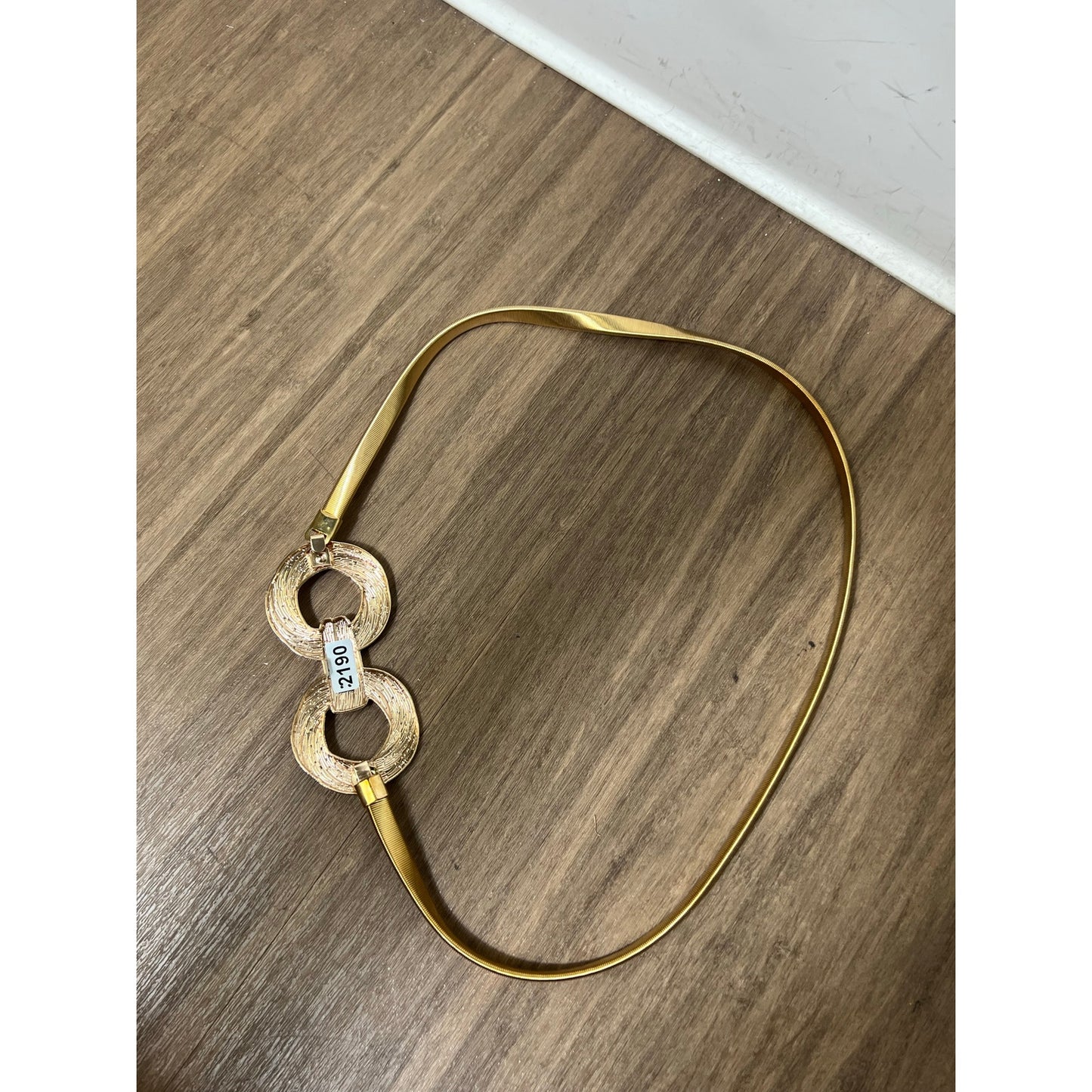 Stretchy Gold Metal Belt, One Size Fits All