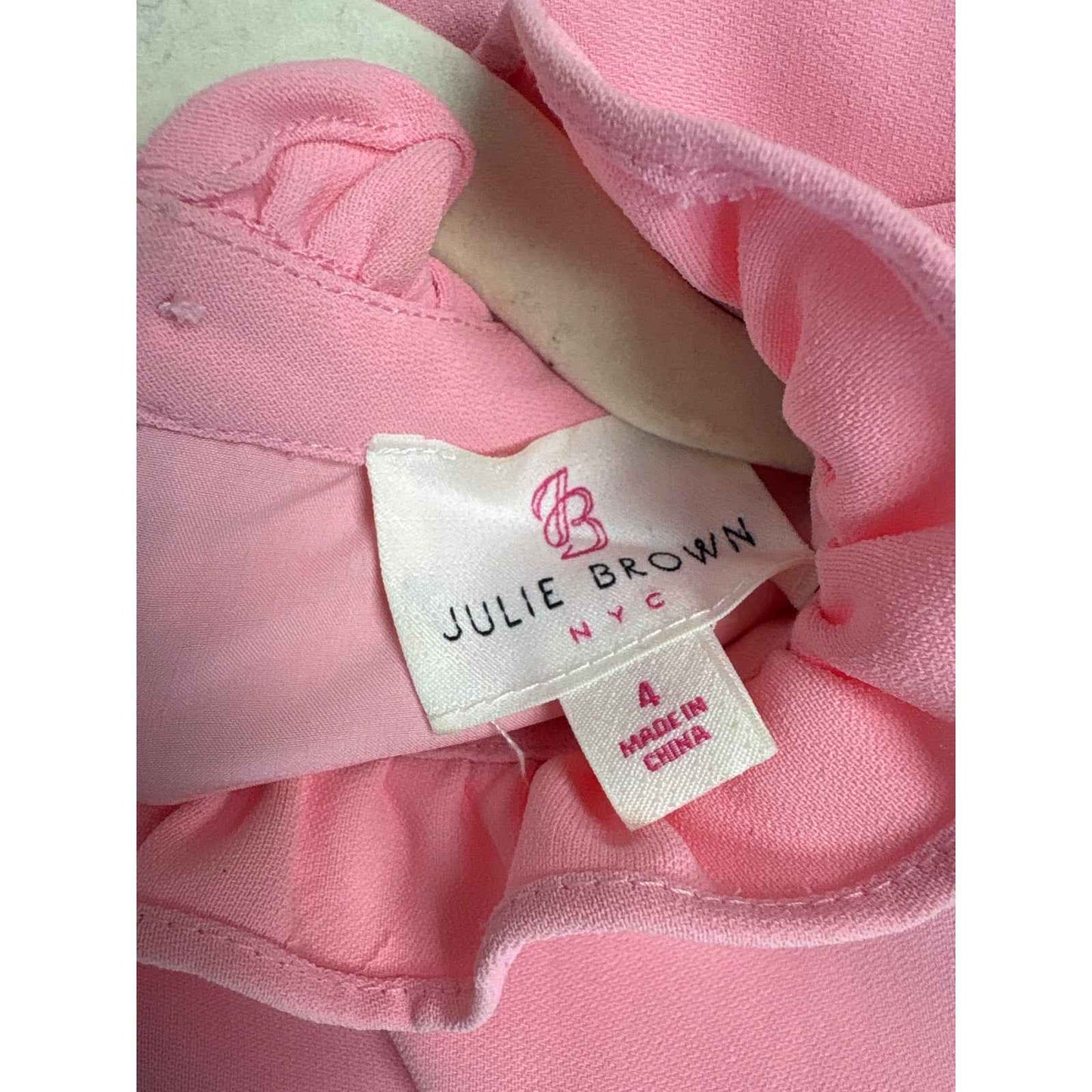 Julie Brown NYC Bubble Gum Pink Sleeveless Knee Length Dress Sz 4