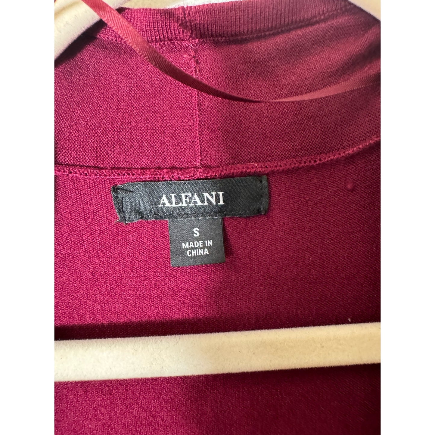 Alfani Maroon Open Cardigan With Bell Sleeves Sz S