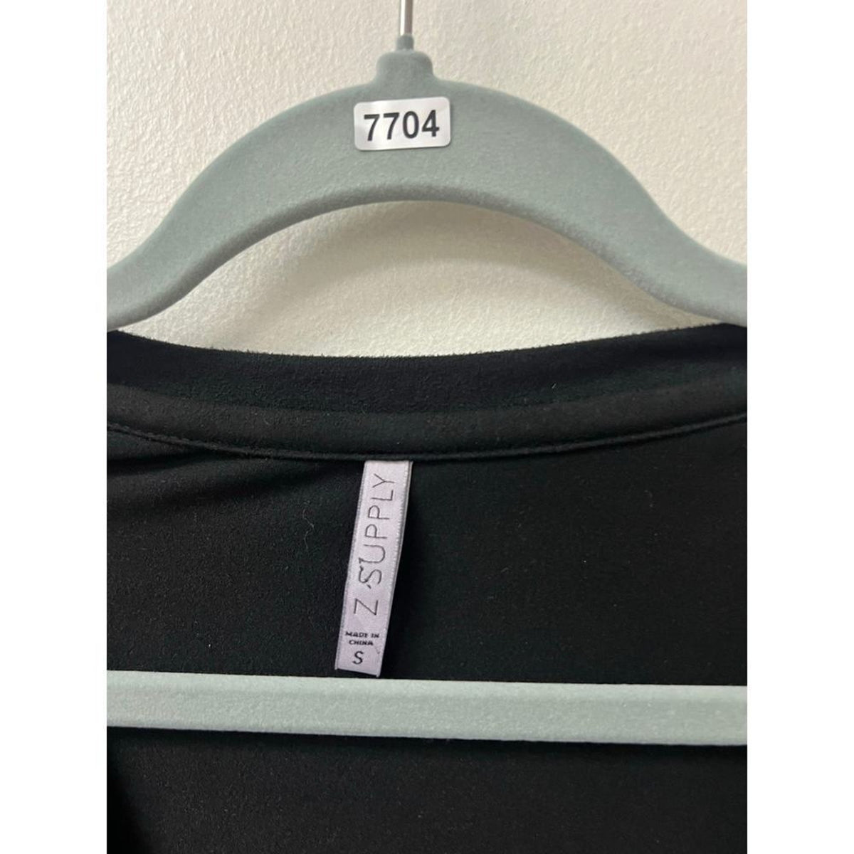 Z Supply Black Suede Mini Dress Short Sleeve Size S