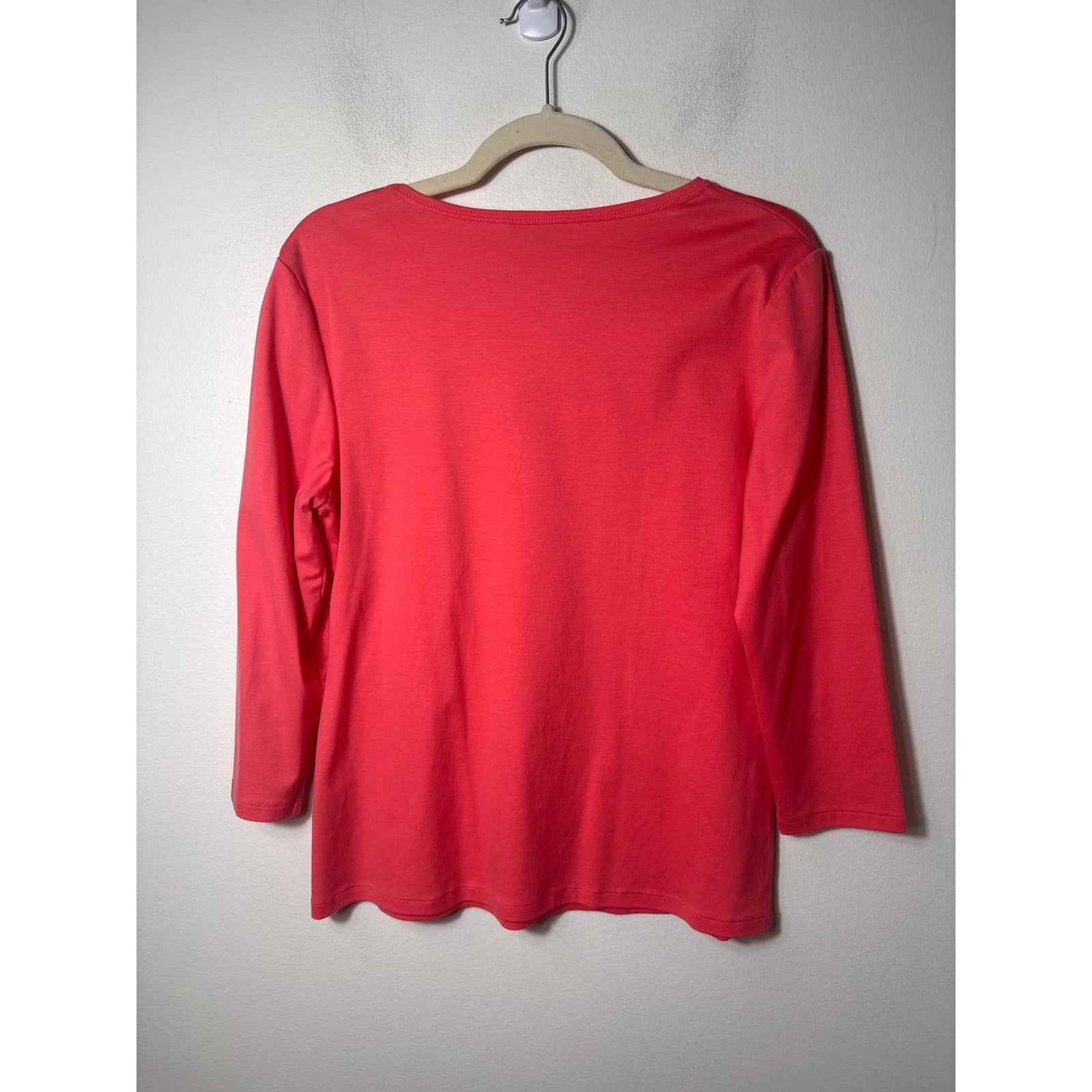 Lafayette 148 Pinkish Orange Long Sleeve Shirt Sz L