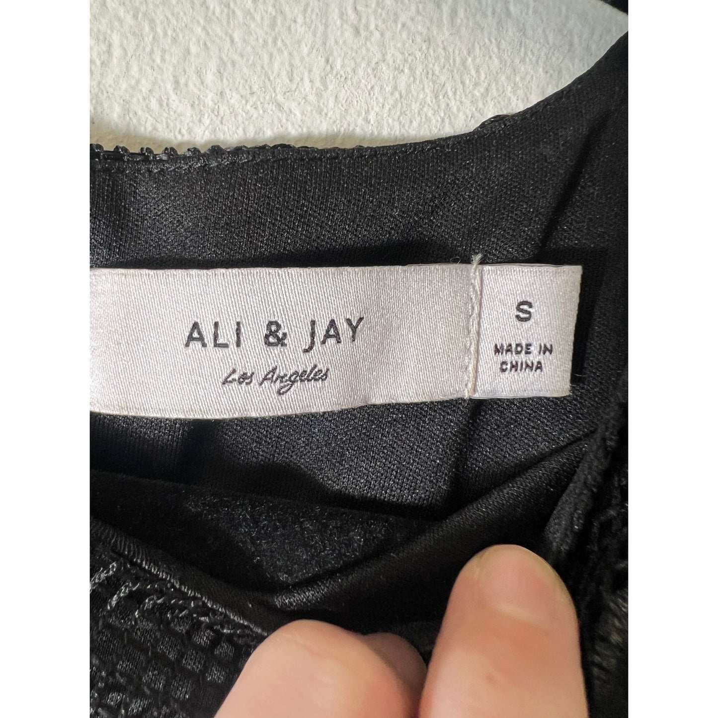Ali and Jay Black Lace Top Sz S