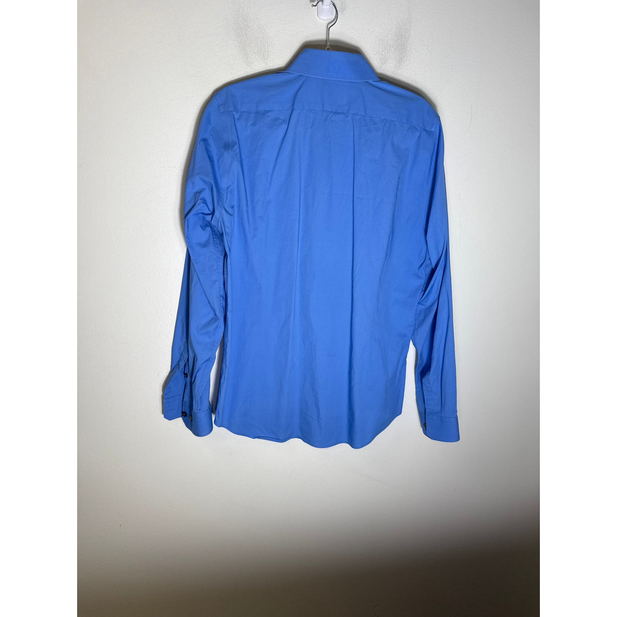 Men's 1MX Blue Extra Slim Fit Button Down Dress Shirt Sz 15-15.5 (M)