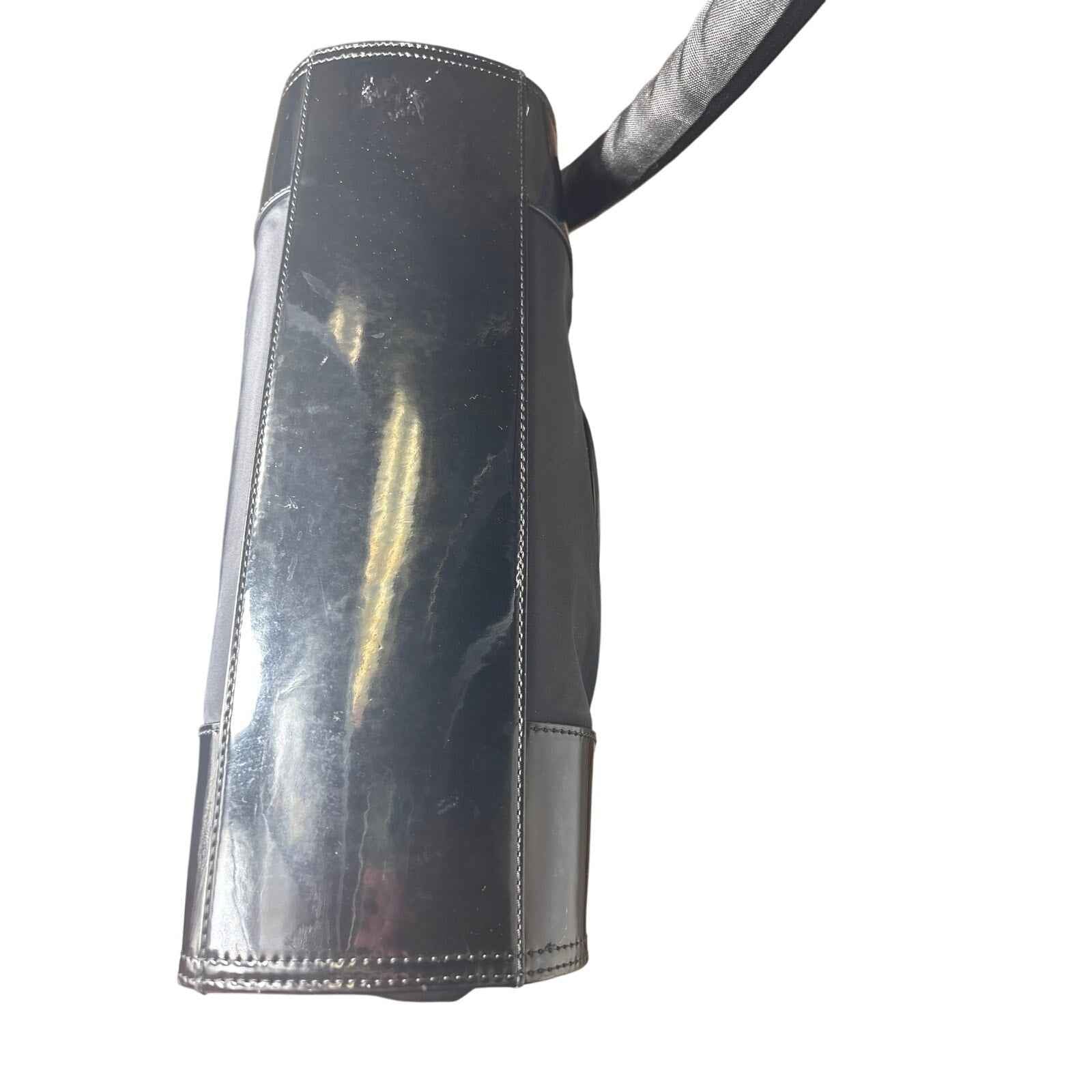 Tory Burch Black Nylon Tote with Embossed Logo