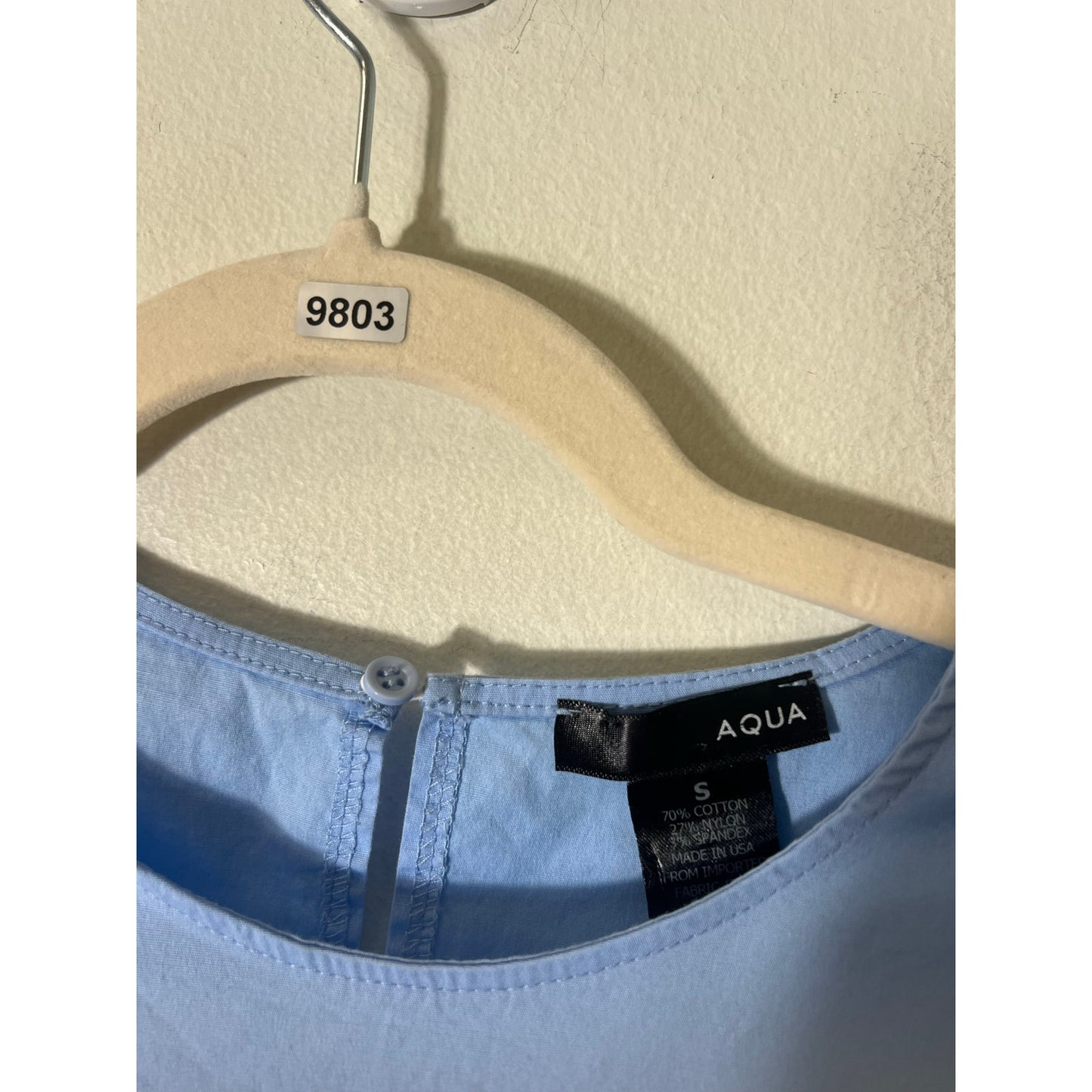 Aqua Light Blue Short Sleeve Top Sz S