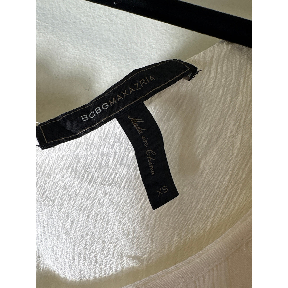 BCBG White One Shoulder Ruffle Top Sz XS