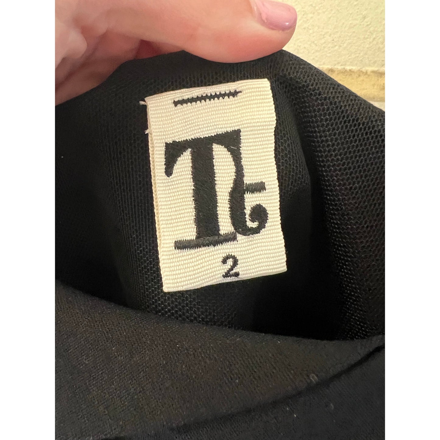 Tt Collection Black Cap Sleeve Knee Length Dress Sz 2
