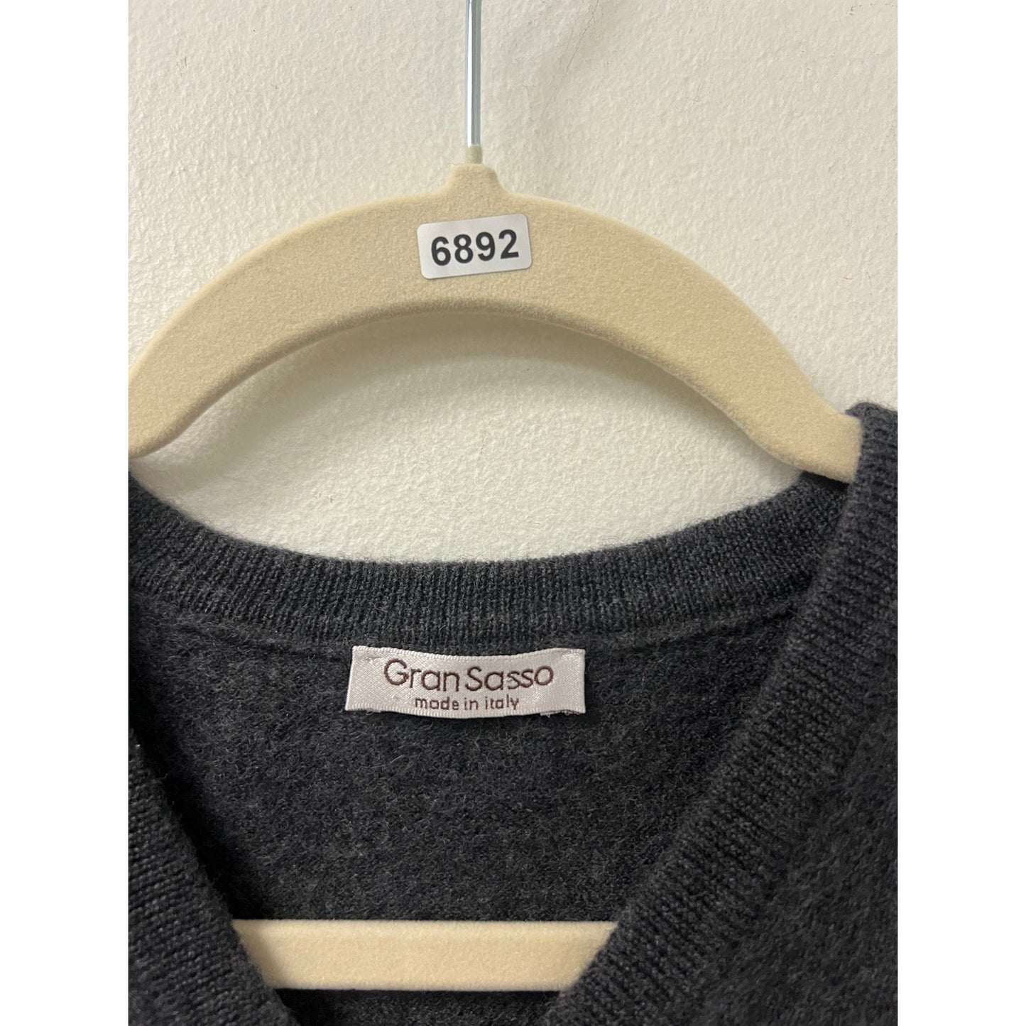 Gran Sasso Grey 100% Wool Sweater Tank Sz 58