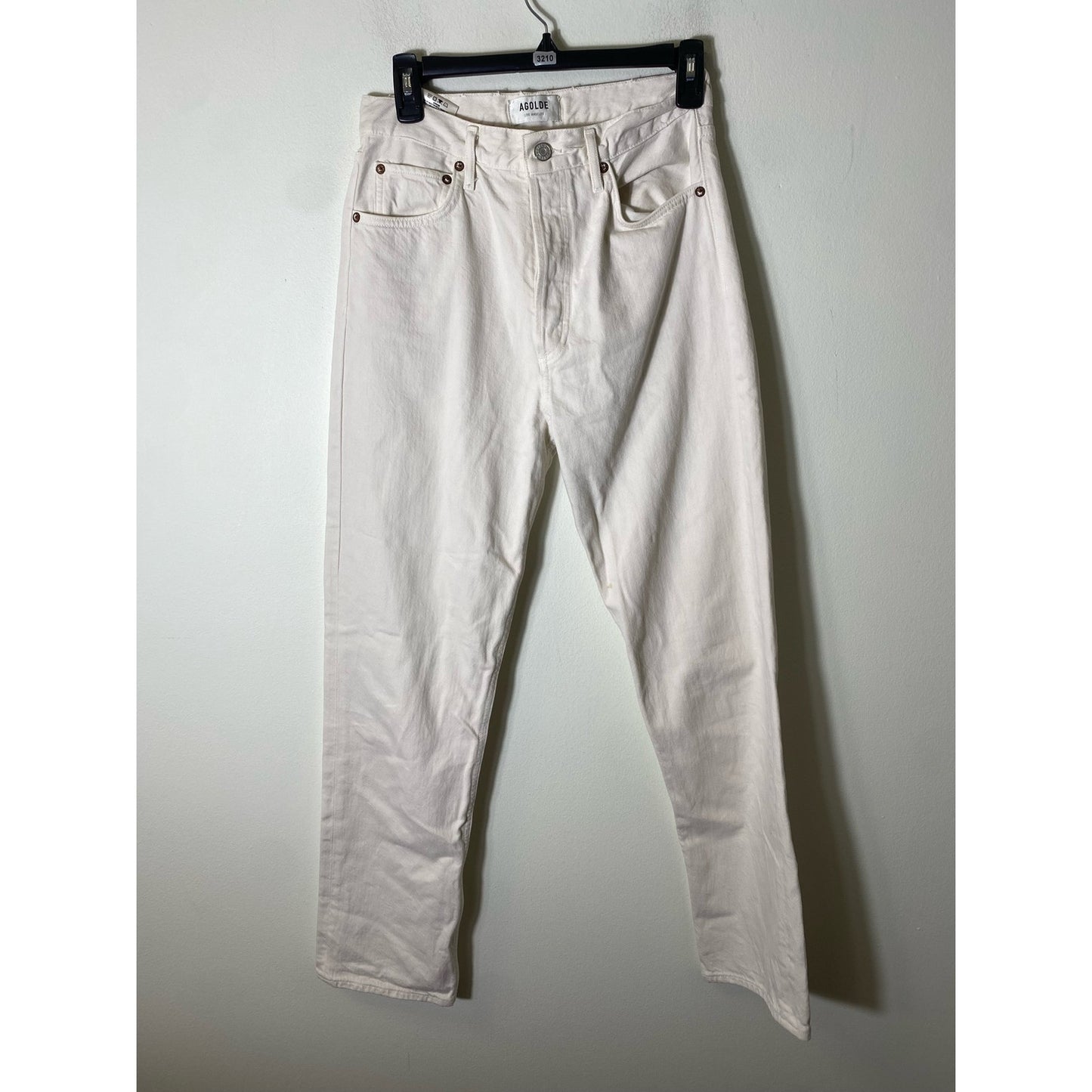 Agolde Off White Button Fly Ankle Jeans Sz 27