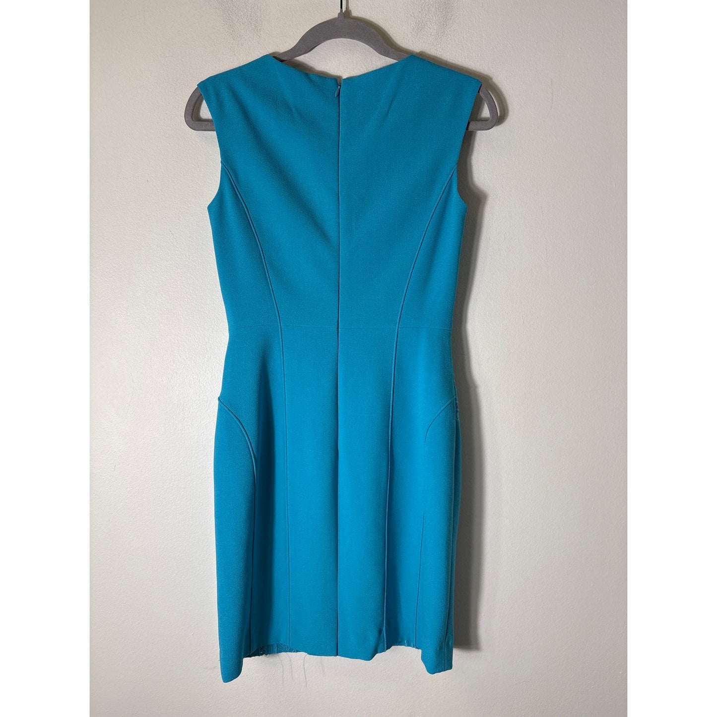 Antonio Melani Teal Blue Sleeveless Knee Length Sheath Dress Sz 0