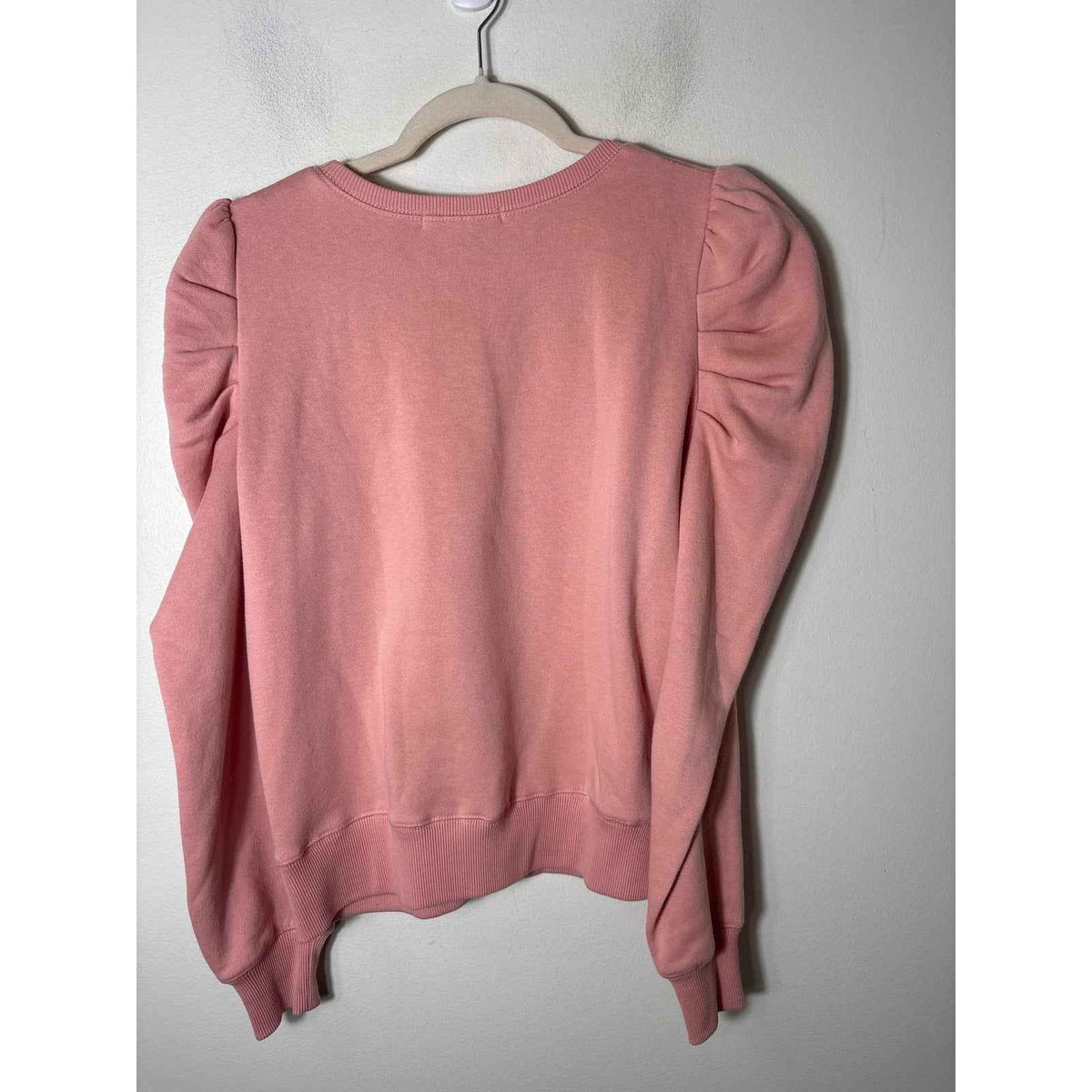 Rebecca Minkoff Blush Puff Sleeve Sweatshirt Sz S
