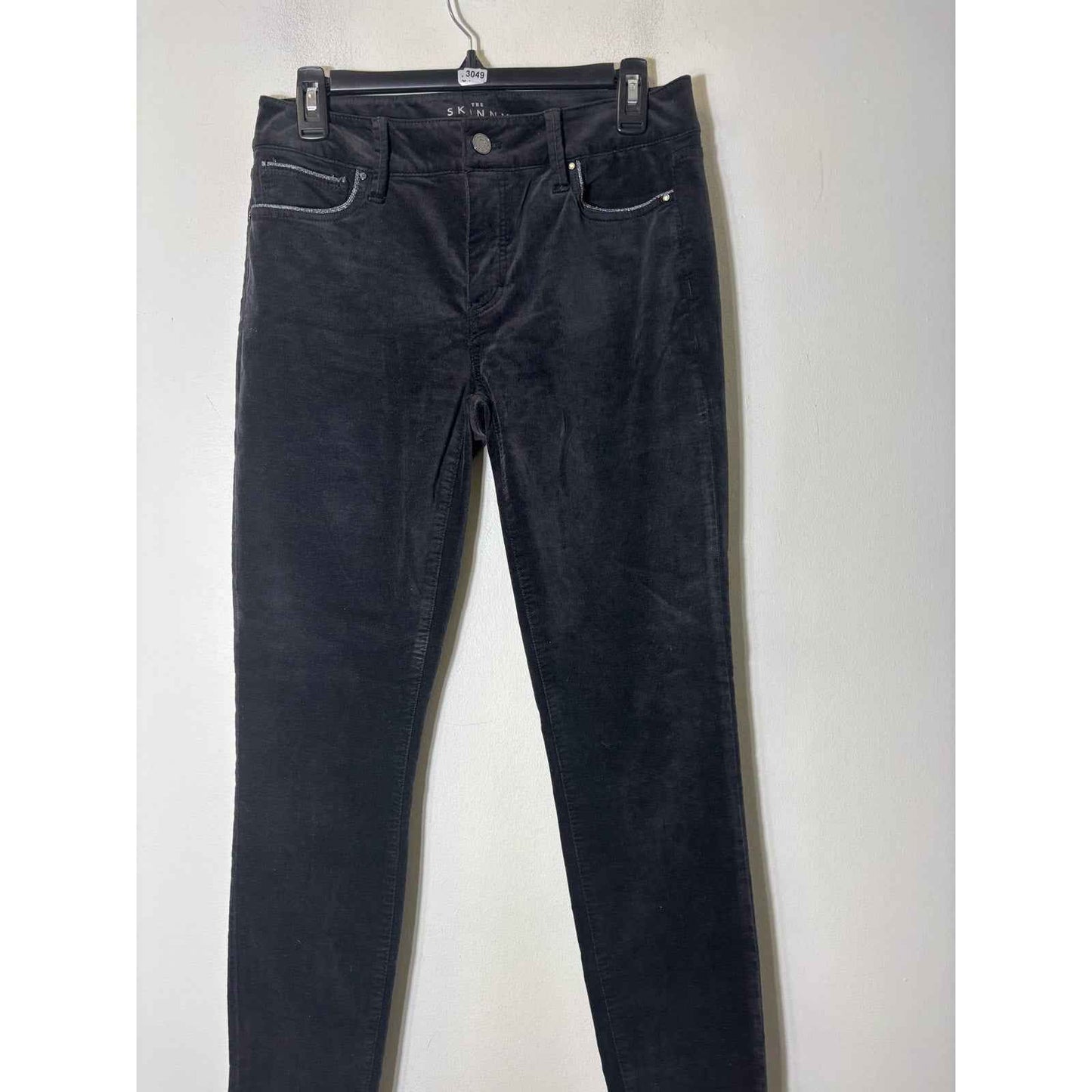 White House Black Market Black Faux Suede "The Skinny" Jeans Style Pants Sz 6